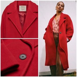 Aritzia Wilfred The Only Coat in Crimson Red Size 1